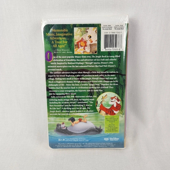 Disney The Jungle Book Sealed VHS - Picture 2 of 3